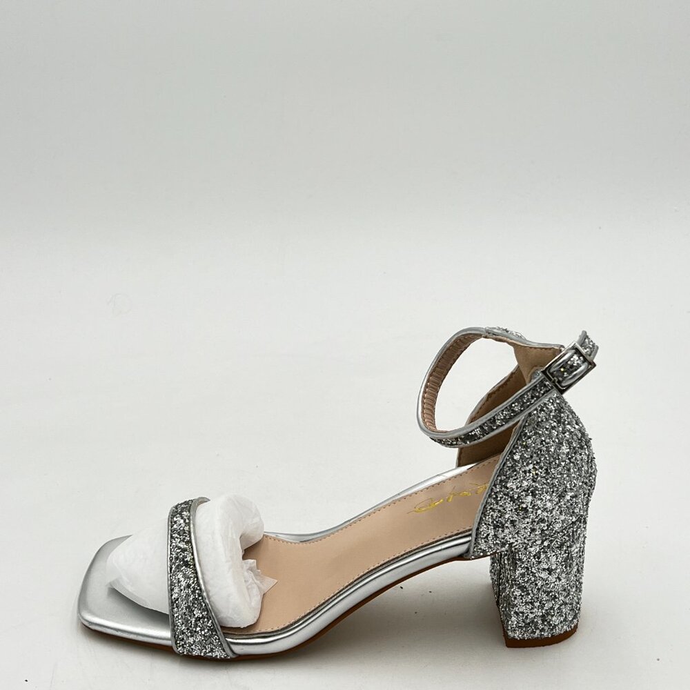XYD Cookie-LO Low Block Heels Chunky Sandals Ankle Strap Wedding Dress Pump